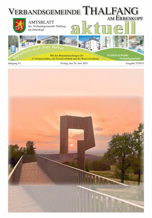 Thalfang aktuell - Amtsblatt VG Thalfang Titelblatt 25/2025