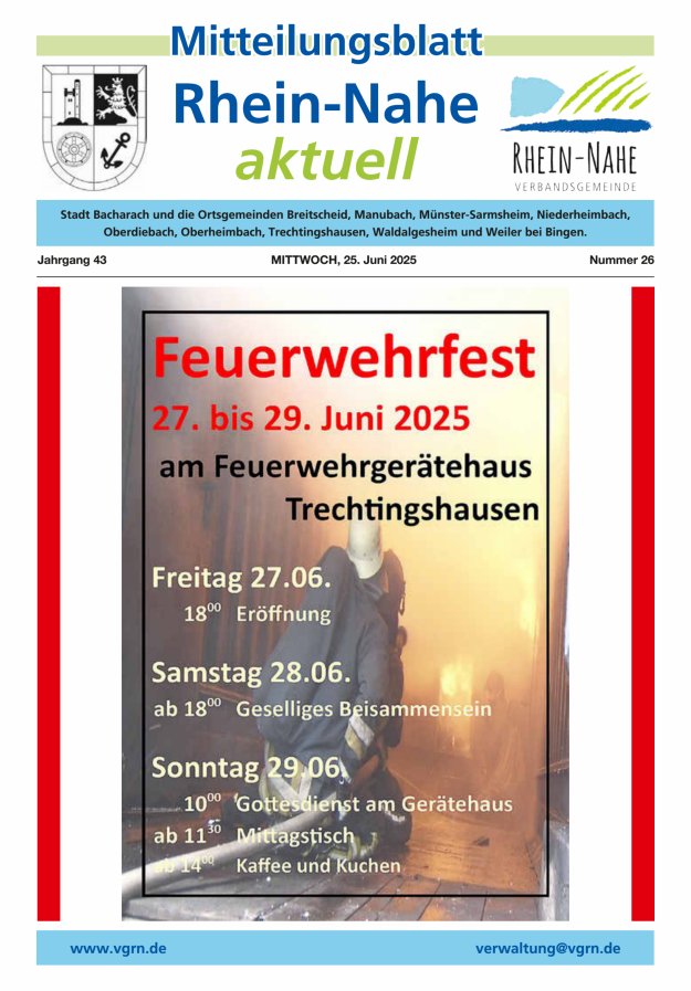 Rhein-Nahe aktuell Titelblatt 26/2025