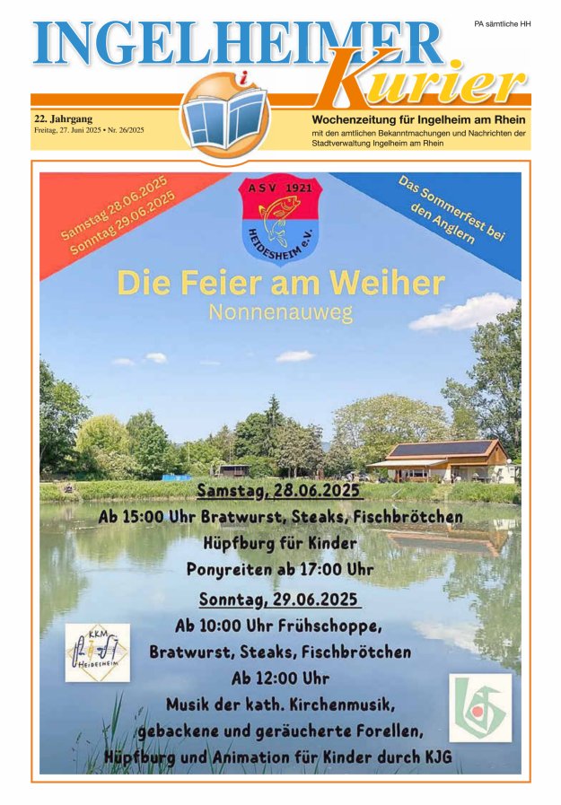 Ingelheimer Kurier Titelblatt 26/2025