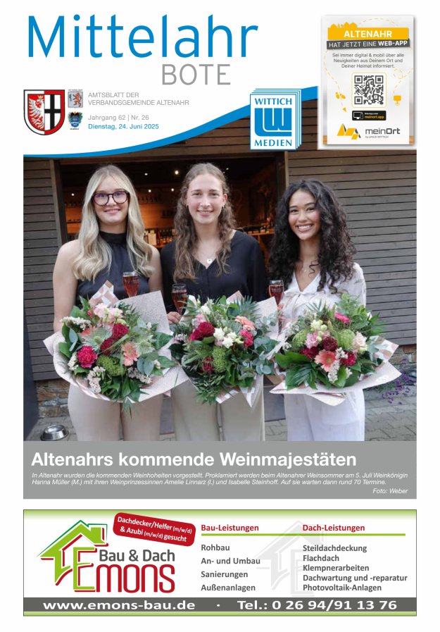 Mittelahr Bote Titelblatt 26/2025