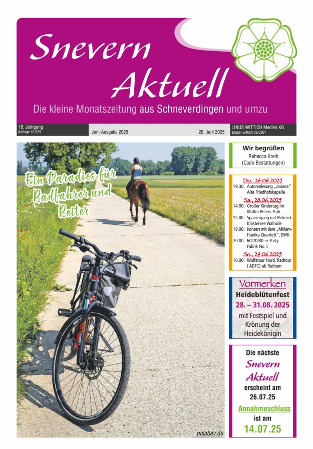 Snevern Aktuell Titelblatt 06/2025