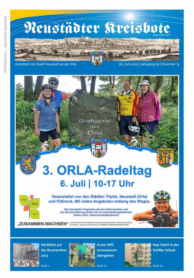 Neustädter Kreisbote Titelblatt 13/2025