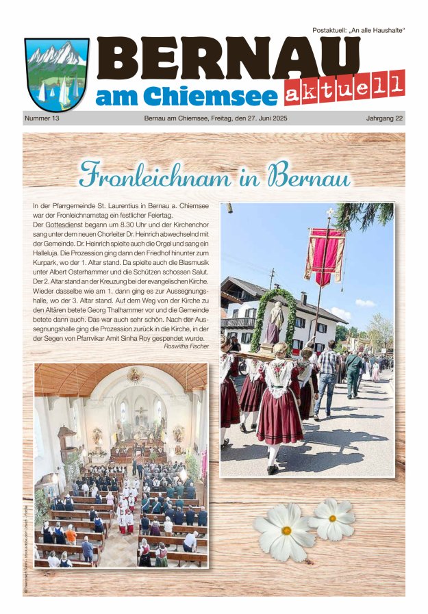 Bernau Aktuell Titelblatt 13/2025