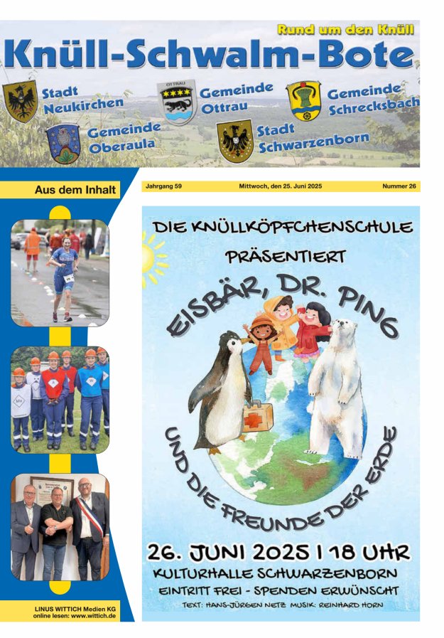 Knüll-Schwalm-Bote Titelblatt 26/2025