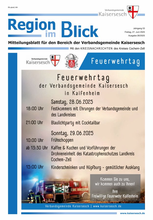 Region im Blick VG Kaisersesch Titelblatt 26/2025