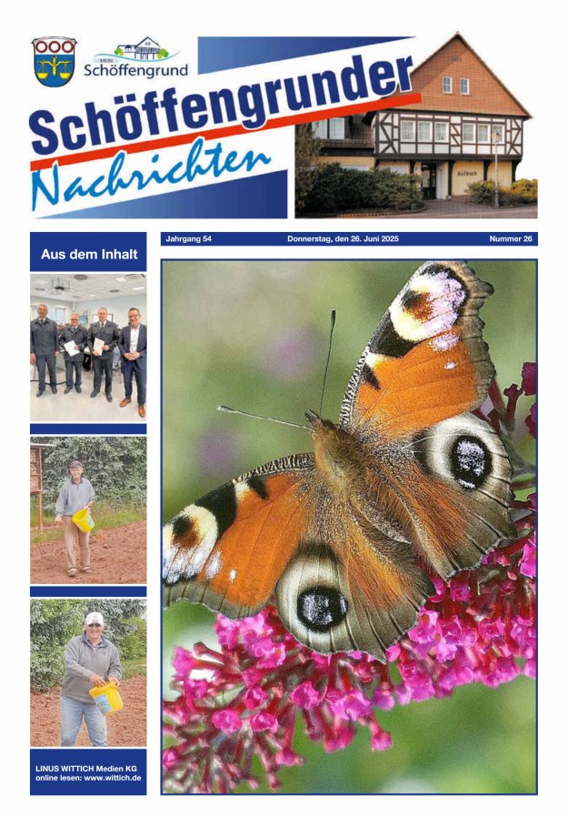 Schöffengrunder Nachrichten Titelblatt 26/2025