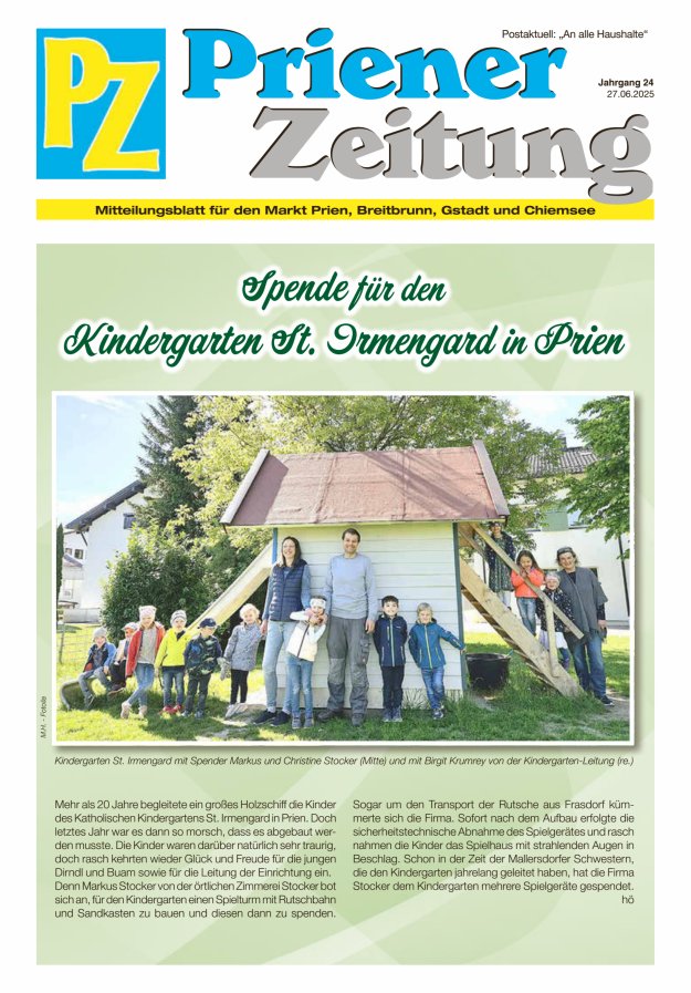 Priener Zeitung Titelblatt 06/2025