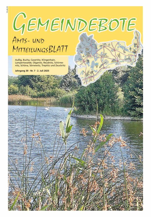 Gemeindebote - Amts- und Mitteilungsblatt Titelblatt 07/2025