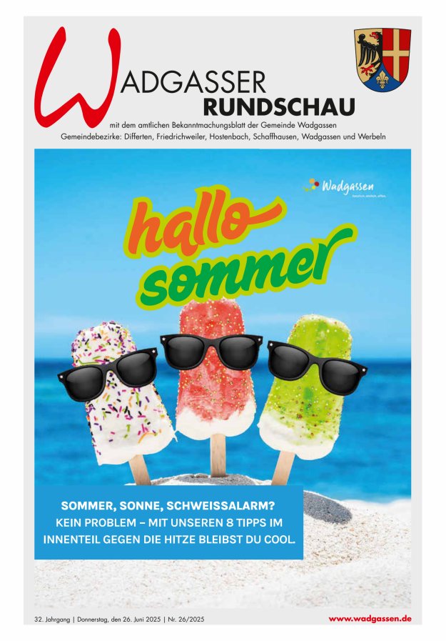 Wadgasser Rundschau Titelblatt 26/2025