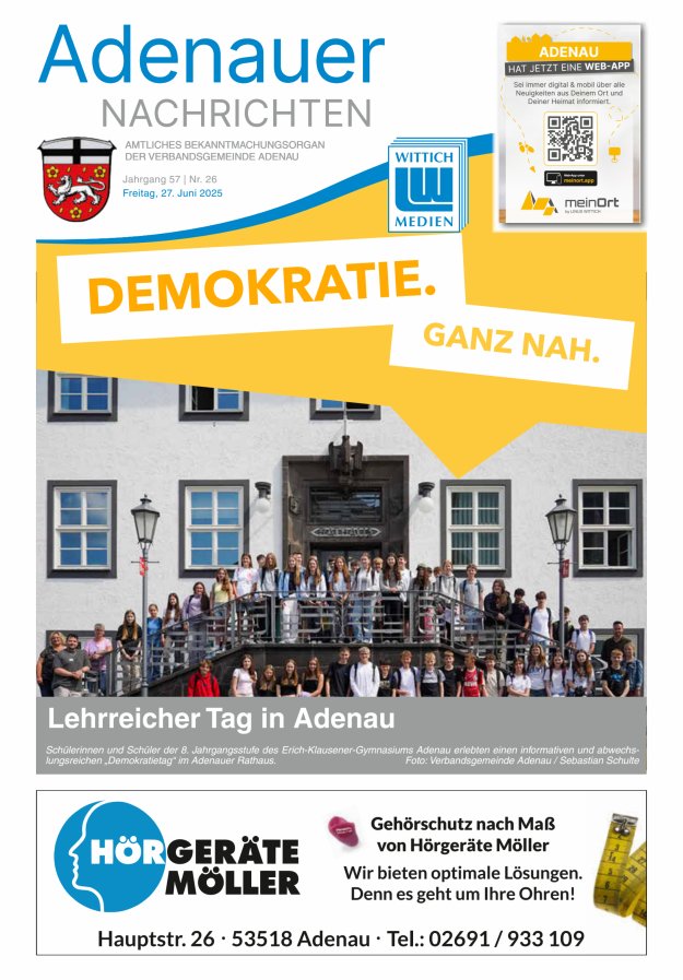 Adenauer Nachrichten Titelblatt 26/2025