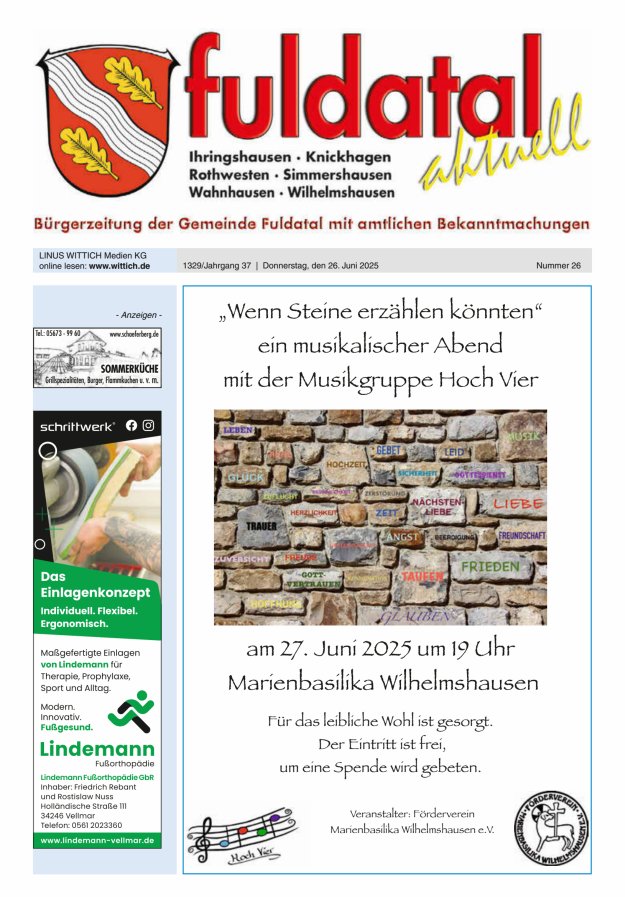 Fuldatal aktuell Titelblatt 26/2025