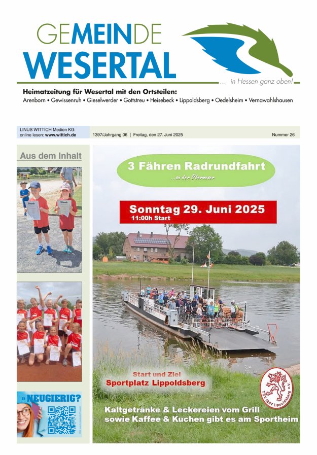 Wesertal Titelblatt 26/2025