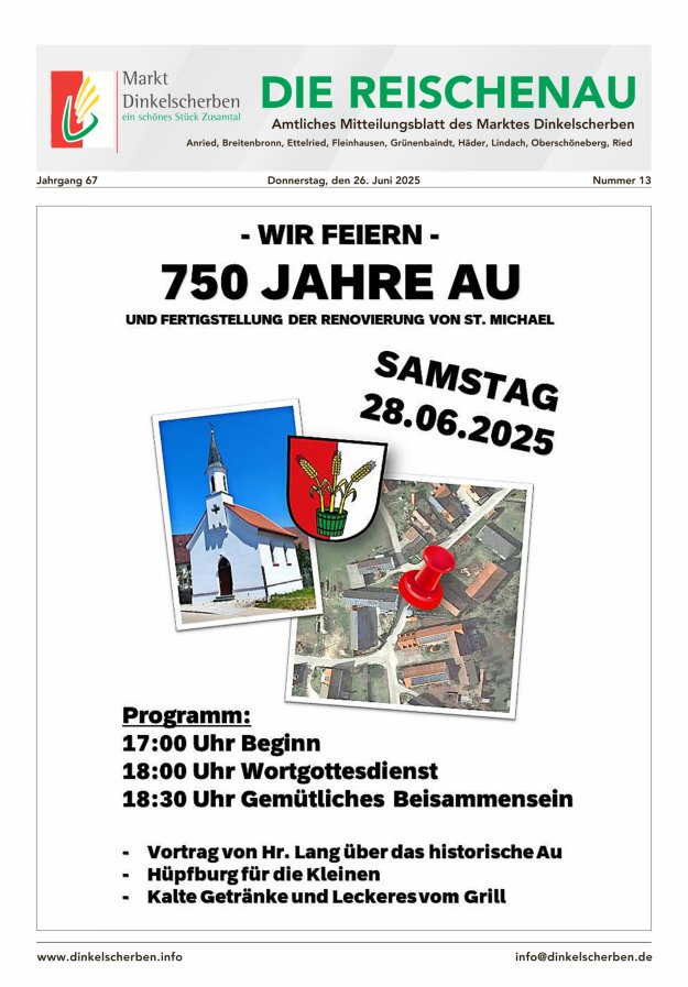 Die Reischenau Titelblatt 13/2025