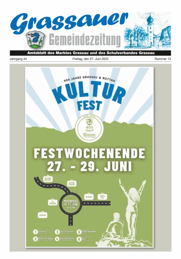 Grassauer Gemeindezeitung Titelblatt 13/2025