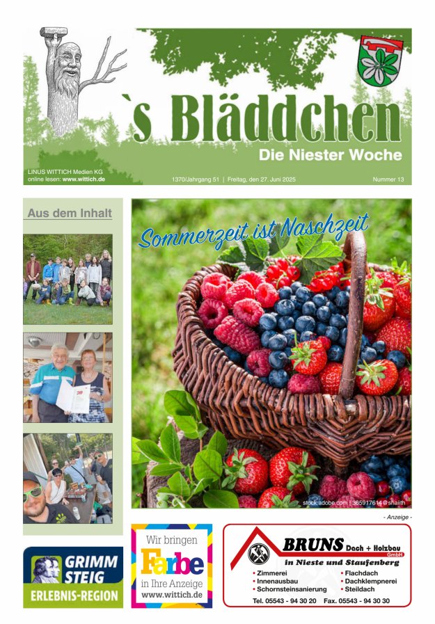 Niester Woche Titelblatt 13/2025