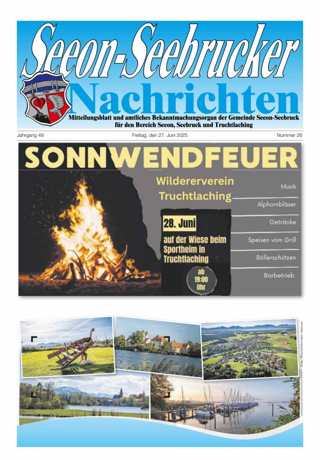 Seeon-Seebrucker Nachrichten Titelblatt 26/2025