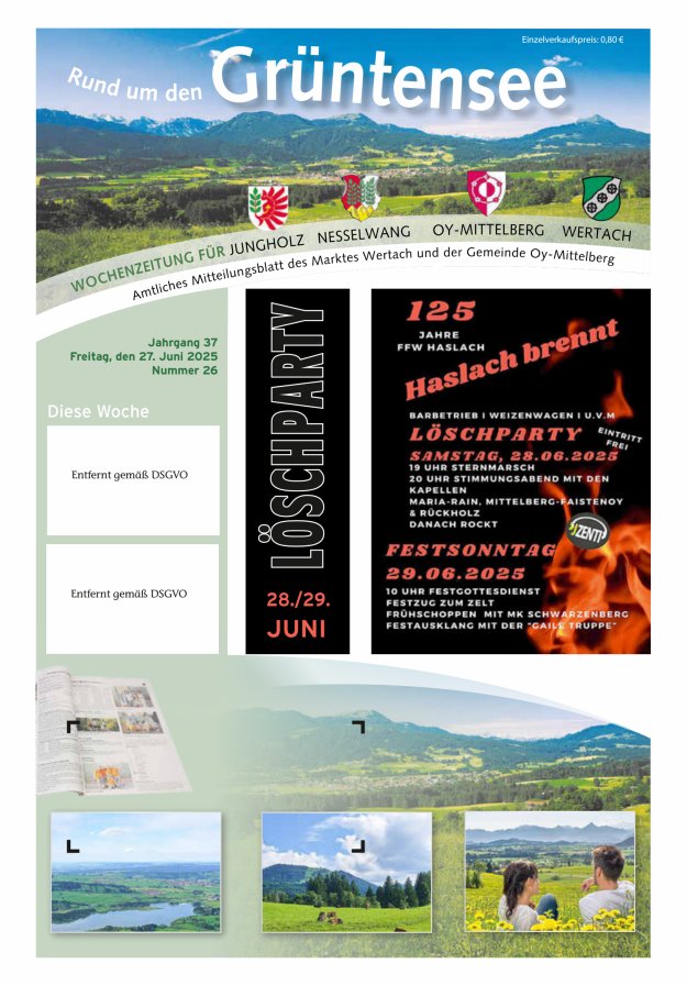 Rund um den Grüntensee Titelblatt 26/2025