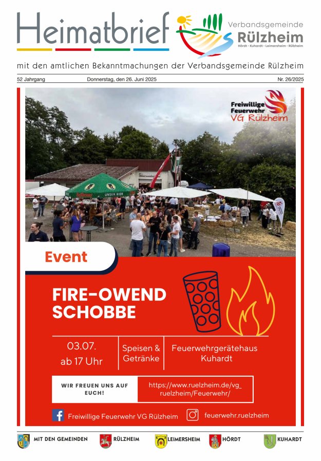 Heimatbrief VG Rülzheim Titelblatt 26/2025
