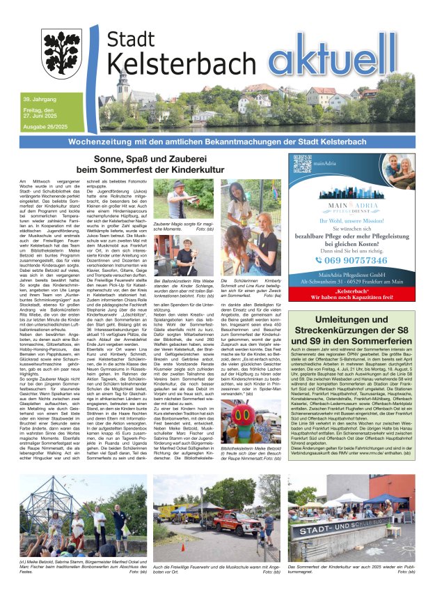 Kelsterbach aktuell Titelblatt 26/2025