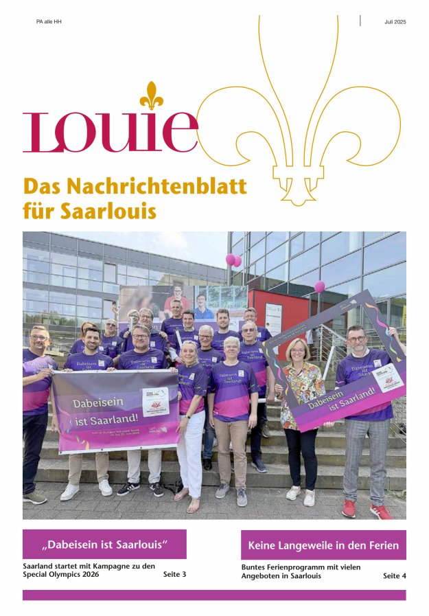 Louie - Nachrichtenblatt für Saarlouis Titelblatt 08/2025