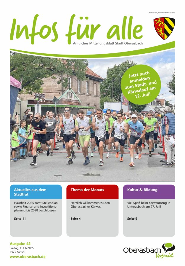 Stadt Oberasbach Titelblatt 42/2025