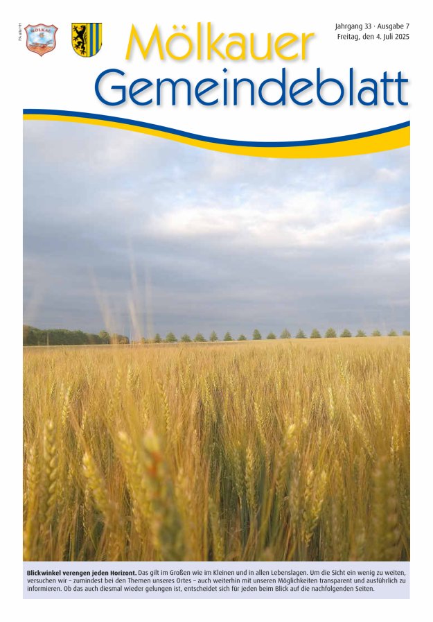 Mölkauer Gemeindeblatt Titelblatt 07/2025