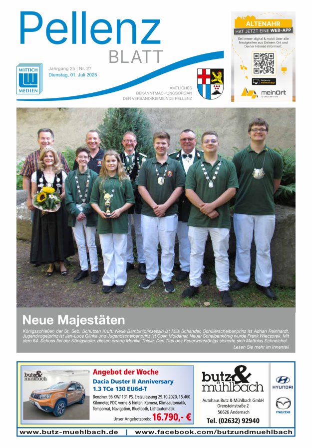 Pellenzblatt Titelblatt 27/2025