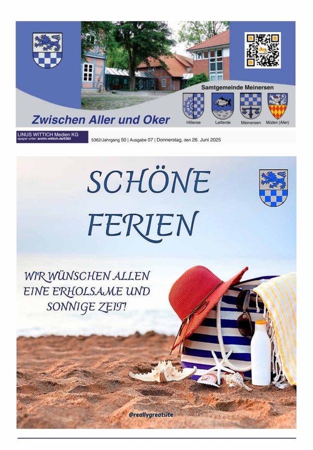 Zwischen Aller und Oker Titelblatt 07/2025