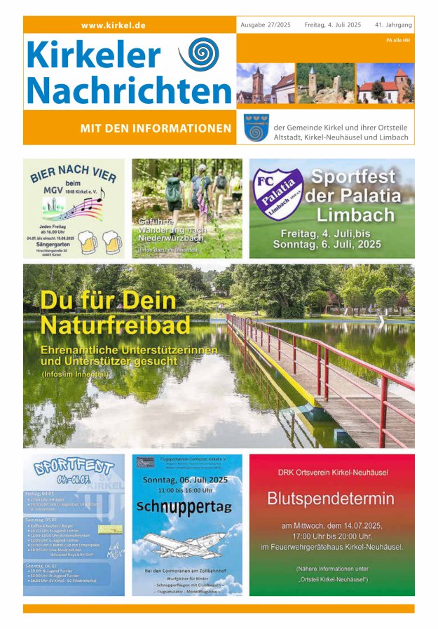 Kirkeler Nachrichten Titelblatt 27/2025