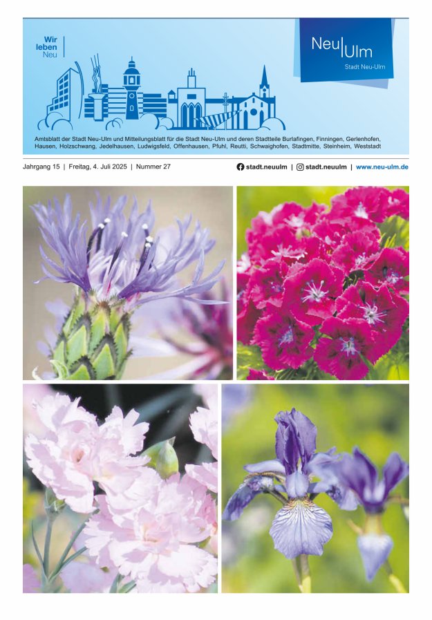 Amtsblatt der Stadt Neu-Ulm und Mitteilungsblatt für die Stadt Neu-Ulm Titelblatt 27/2025
