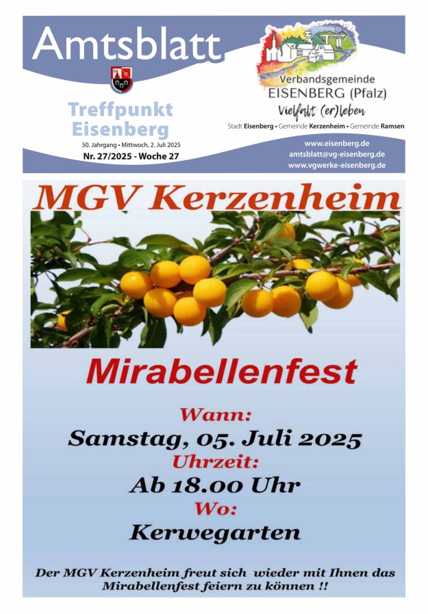Treffpunkt Eisenberg Titelblatt 27/2025