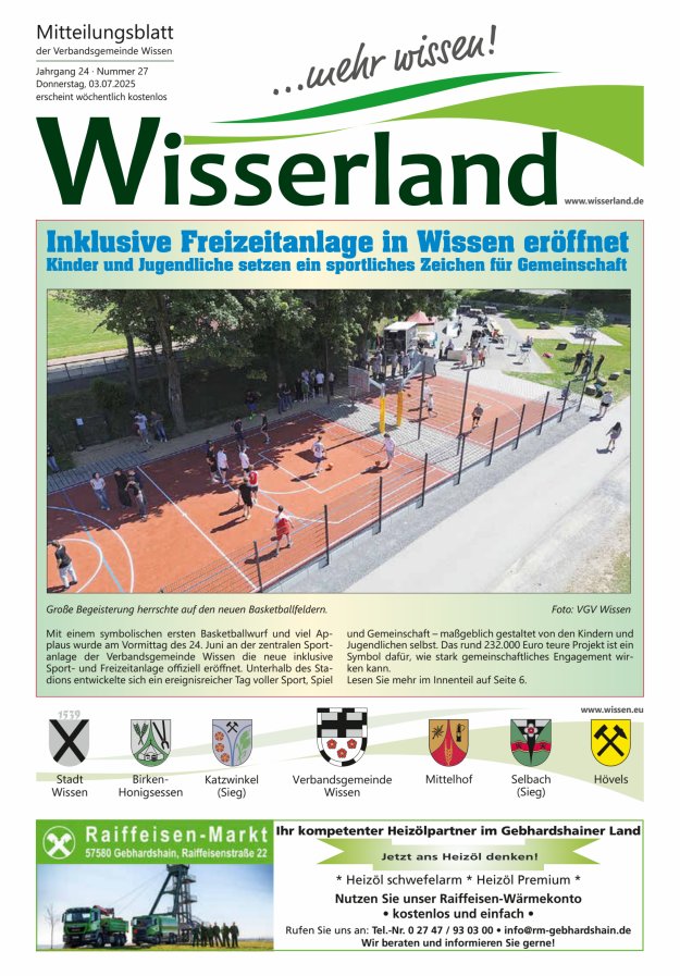Mitteilungsblatt Wissen - Wisserland...mehr wissen! Titelblatt 27/2025