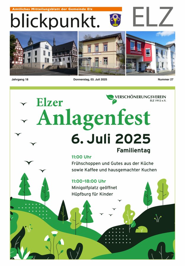 Blickpunkt Elz Titelblatt 27/2025