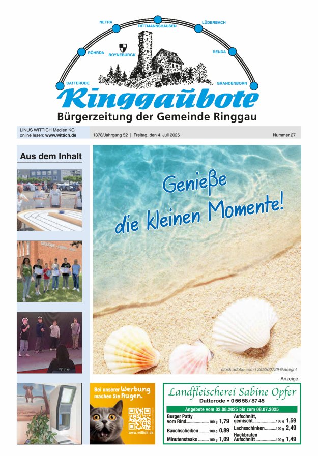 Ringgaubote Titelblatt 27/2025
