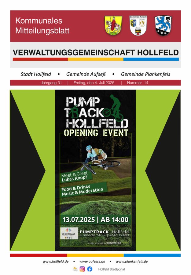 MB der Verwaltungsgemeinschaft Hollfeld  Titelblatt 14/2025