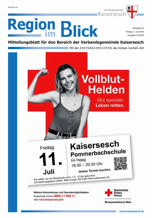 Region im Blick VG Kaisersesch Titelblatt 27/2025