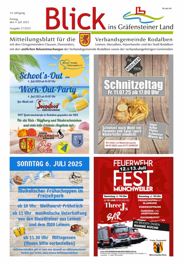 Blick ins Gräfensteiner Land VG Rodalben Titelblatt 27/2025