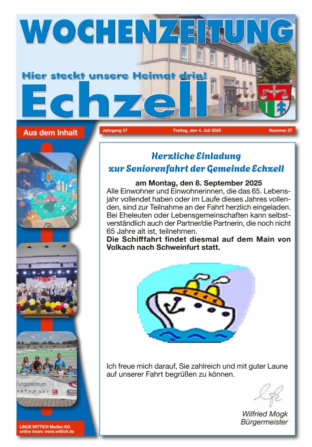 Wochenzeitung für die Gemeinde Echzell Titelblatt 27/2025