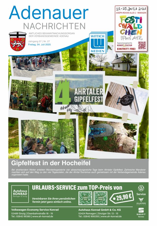 Adenauer Nachrichten Titelblatt 27/2025