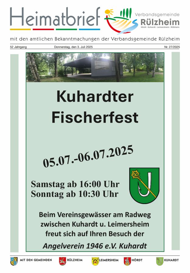 Heimatbrief VG Rülzheim Titelblatt 27/2025