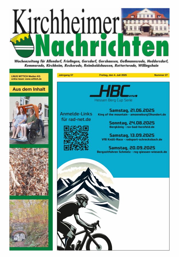 Kirchheimer Nachrichten Titelblatt 27/2025