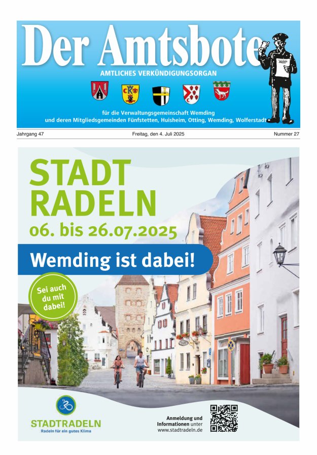 Der Amtsbote - Wemding Verwaltungsgemeinschaft Titelblatt 27/2025