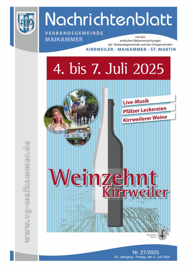 Nachrichtenblatt VG Maikammer Titelblatt 27/2025