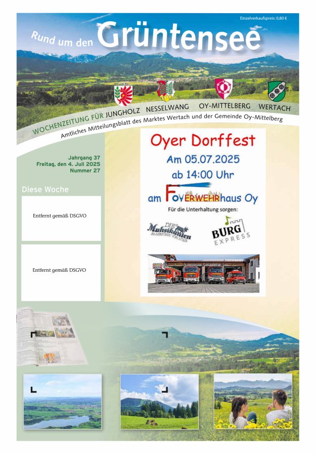 Rund um den Grüntensee Titelblatt 27/2025