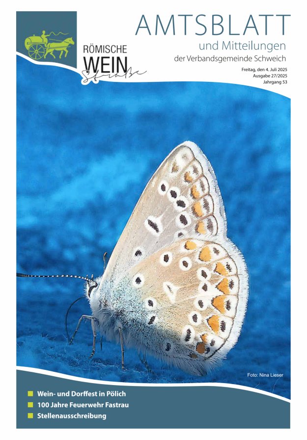 Amtsblatt VG Schweich Titelblatt 27/2025