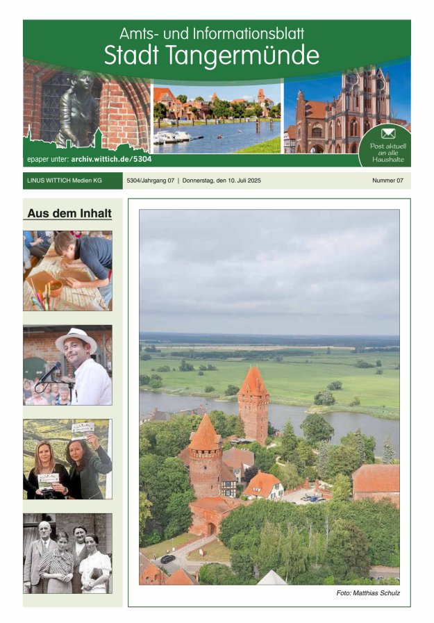 Tangermünde Titelblatt 07/2025