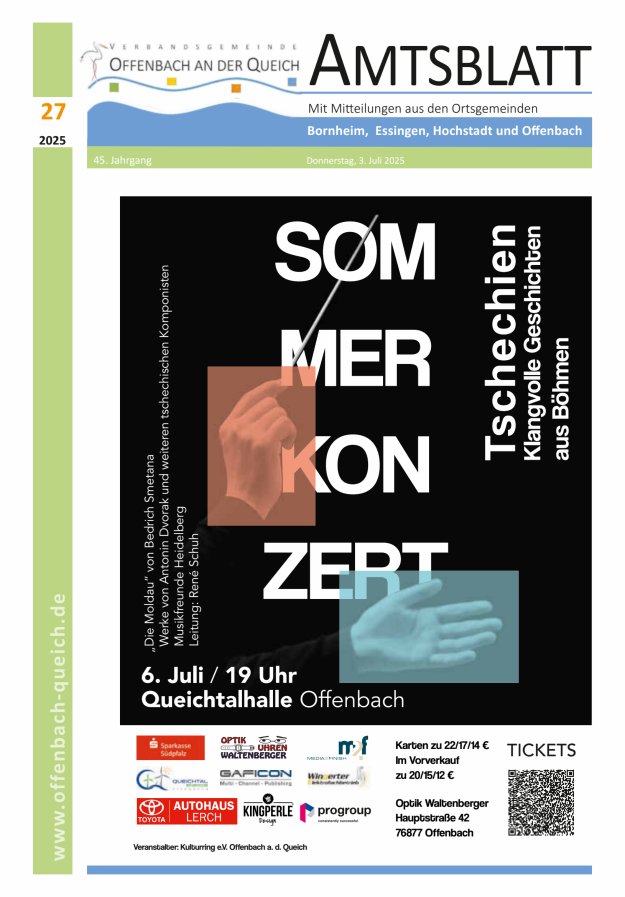 Amtsblatt VG Offenbach an der Queich Titelblatt 27/2025