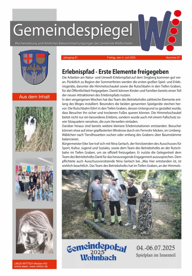 Der Gemeindespiegel Titelblatt 27/2025