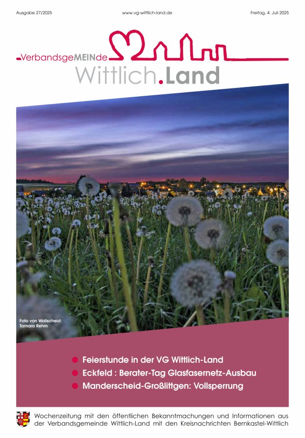 Mein Wittlich.Land Titelblatt 27/2025