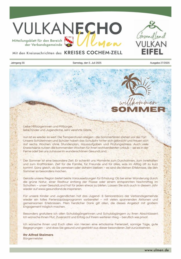 Vulkan Echo VG Ulmen Titelblatt 27/2025